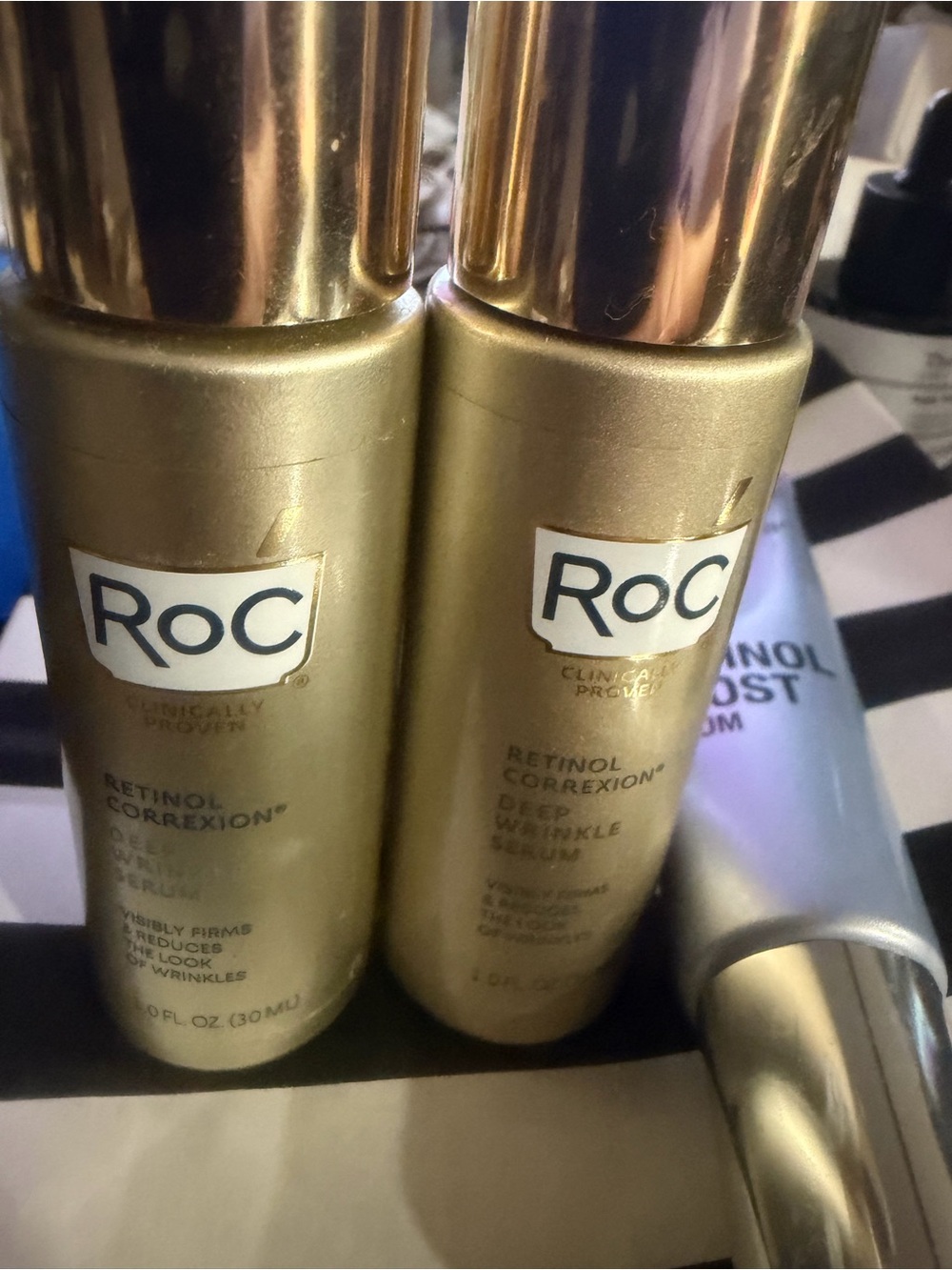RoC Retinol Correxion Deep Wrinkle Serum - Gold Packaging